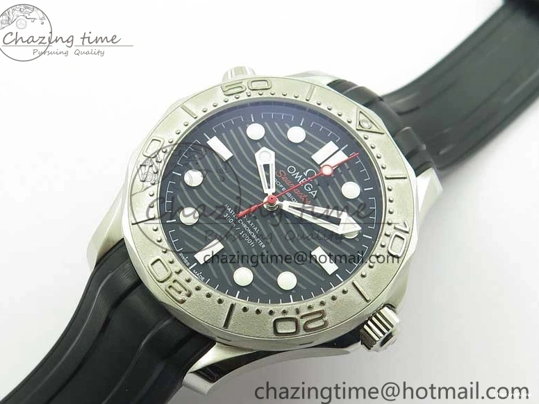 0121 BestValue Seamaster Diver 300M Nekton VSF 1:1 Best Edition Black Dial on Black Rubber Strap A 7886